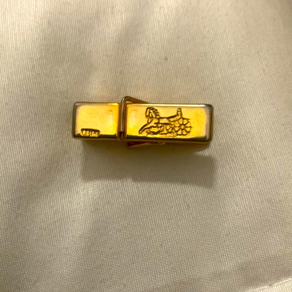 CELINE clip golden tone